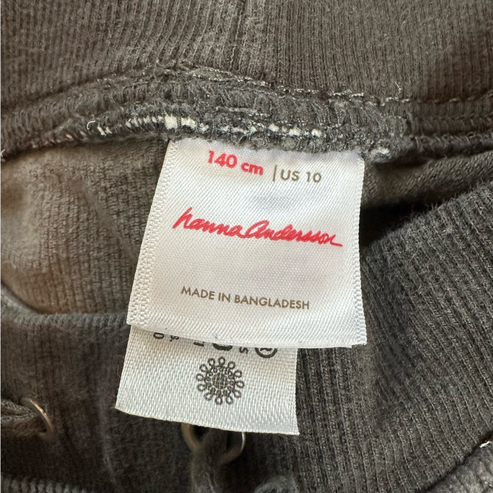 Hanna Andersson Corduroy Pull On Pants Charcoal Gray (Size 140/10) - Picture 4 of 5